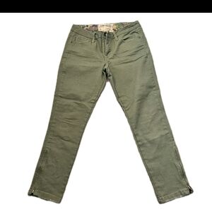 Dollhouse Survival Collection Military Ankle Zip Skinny Pants Olive Green